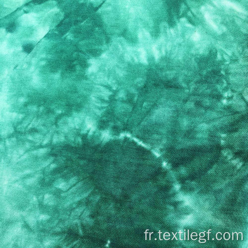 Tissu de coton rayonne Spandex Tie Dye